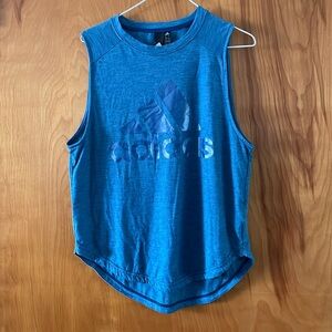 Adidas Blue Logo Sleeveless Top